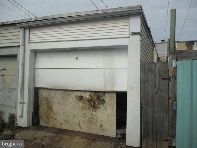 garage featuring a gate