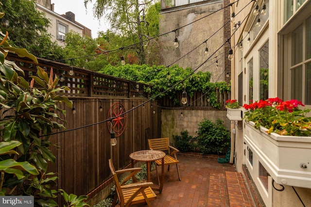 view of patio / terrace with fence