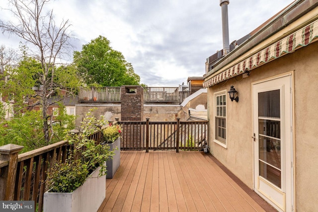 view of wooden terrace