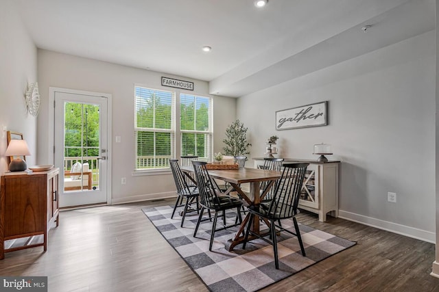 14540 Grace Kellen Ave, Brandywine, MD 20613 - dining area featuring wood finished floors, baseboards, and recessed lighting