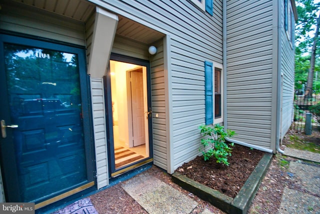 view of doorway to property