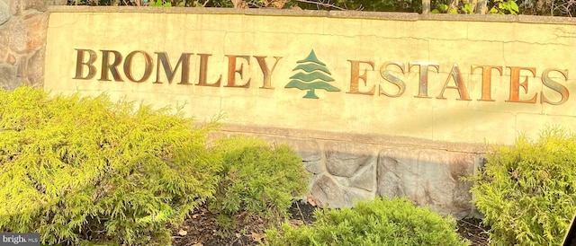 view of community sign