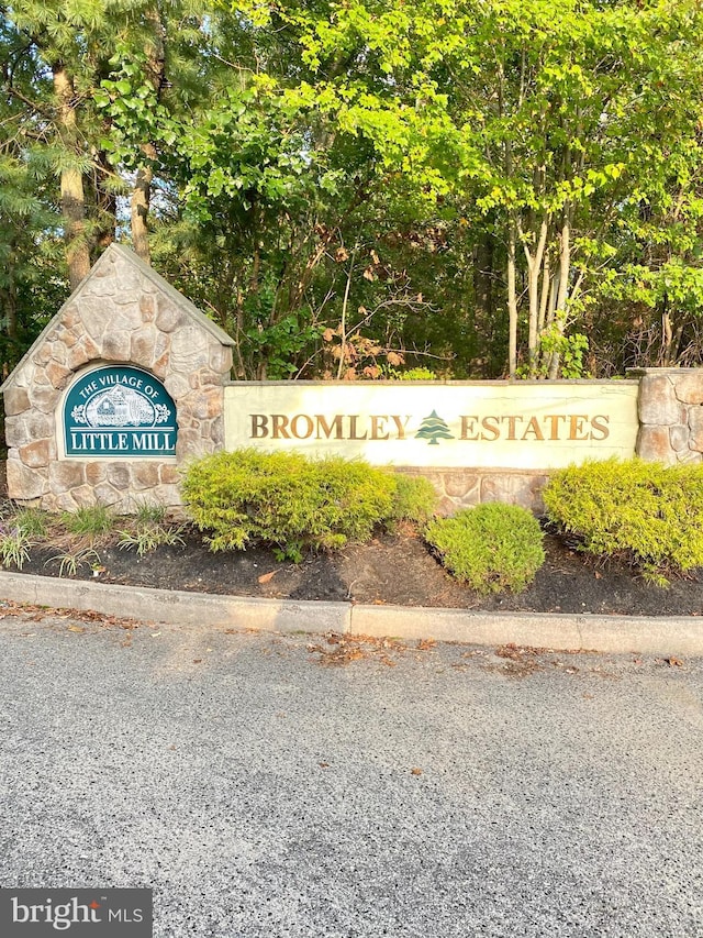view of community sign