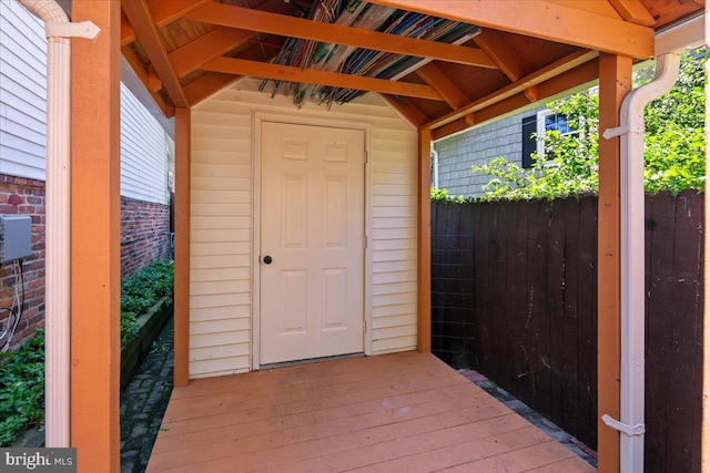 8513 Bound Brook Ln, Alexandria, VA 22309 - view of exterior entry featuring fence