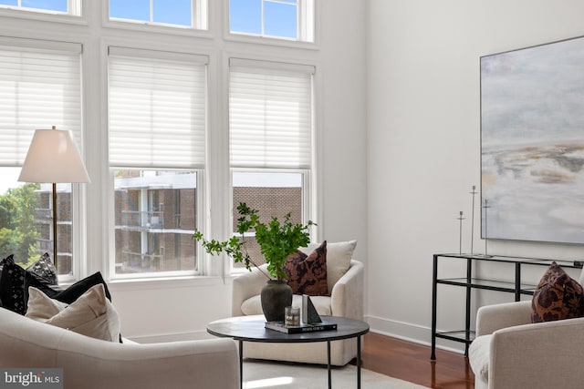 1418 N Rhodes St Unit B401, Arlington, VA 22209 - living area featuring wood finished floors and baseboards