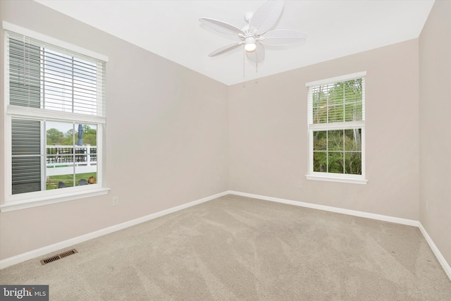5609 Zoe Ln, Frederick, MD 21704 - empty room with ceiling fan, carpet, baseboards, and visible vents