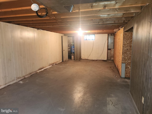 2153 Turnpike Rd, Elizabethtown, PA 17022 - unfinished basement with electric panel and wooden walls