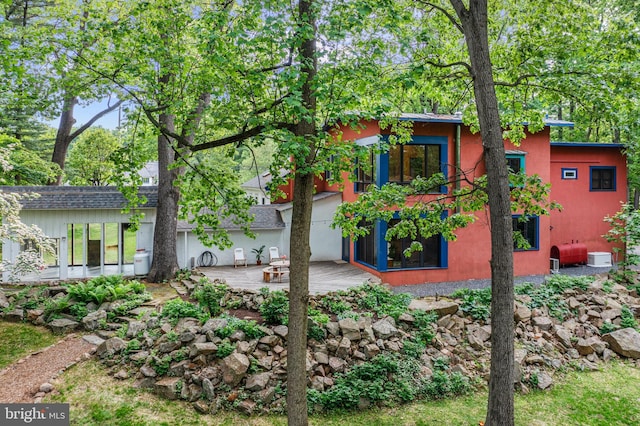 1420 Little Conestoga Rd, Glenmoore, PA 19343 - rear view of property with stucco siding
