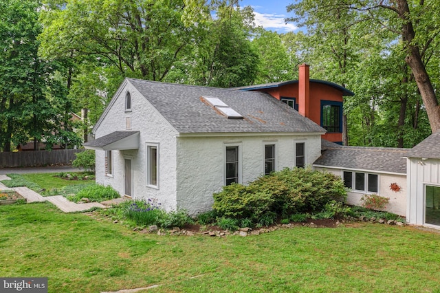1420 Little Conestoga Rd, Glenmoore, PA 19343 - view of side of home with a shingled roof and stucco siding