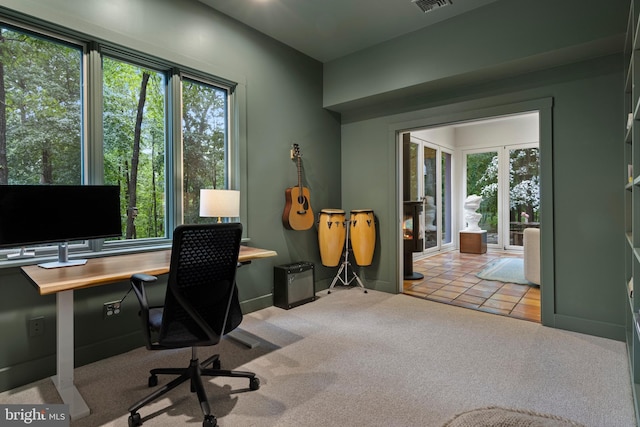 1420 Little Conestoga Rd, Glenmoore, PA 19343 - office area featuring plenty of natural light and carpet