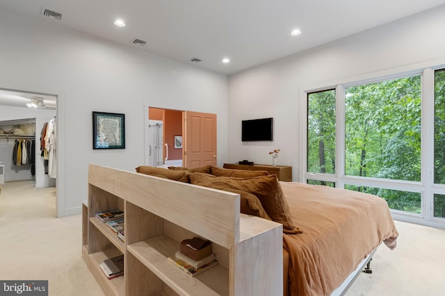 1420 Little Conestoga Rd, Glenmoore, PA 19343 - bedroom with light colored carpet, recessed lighting, and a walk in closet