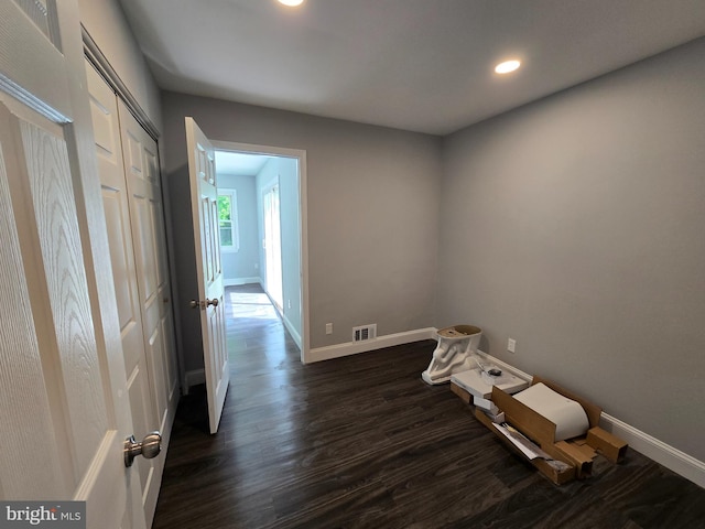 1079 Notley Ct, Pasadena, MD 21122 - spare room featuring recessed lighting, baseboards, and dark wood-style floors