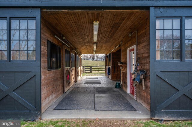 view of horse barn