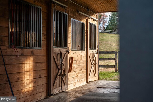 view of horse barn