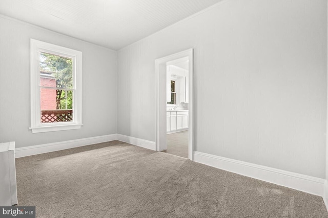 unfurnished bedroom featuring baseboards and carpet floors