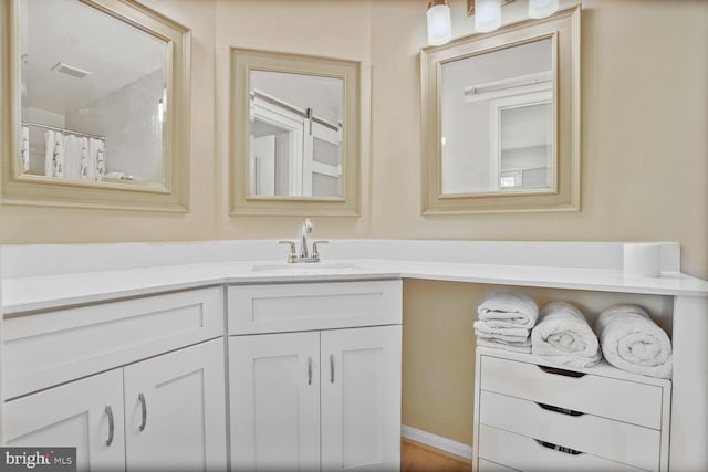 bathroom featuring vanity
