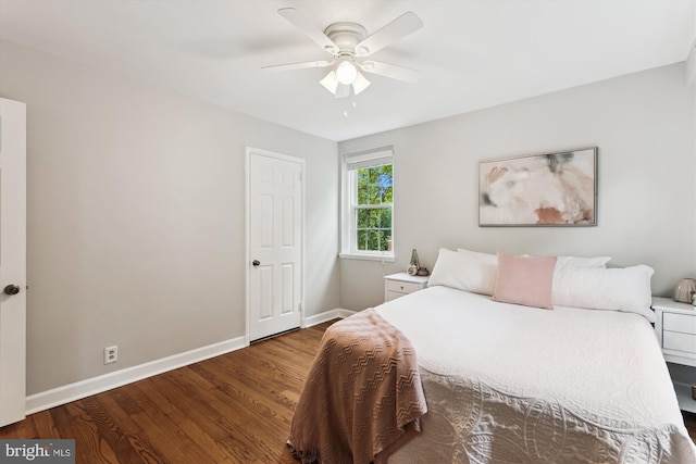 4829 27th Rd S, Arlington, VA 22206 - bedroom with wood finished floors, baseboards, and ceiling fan