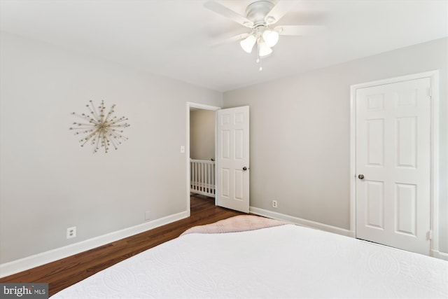 4829 27th Rd S, Arlington, VA 22206 - bedroom with wood finished floors, baseboards, and ceiling fan