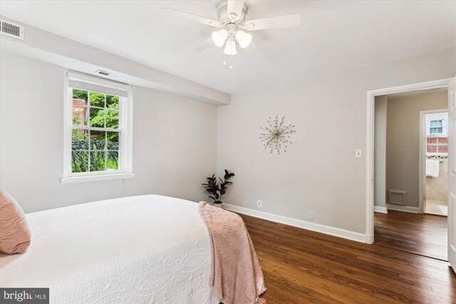 4829 27th Rd S, Arlington, VA 22206 - bedroom with wood finished floors, baseboards, and a ceiling fan