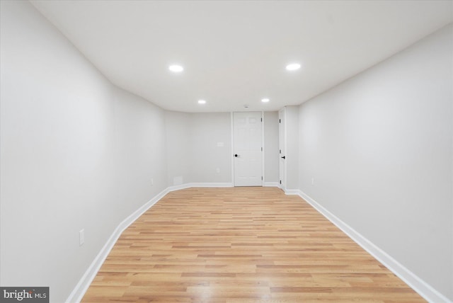 2312 Edmondson Ave, Baltimore, MD 21223 - unfurnished room with recessed lighting, light wood-style flooring, and baseboards
