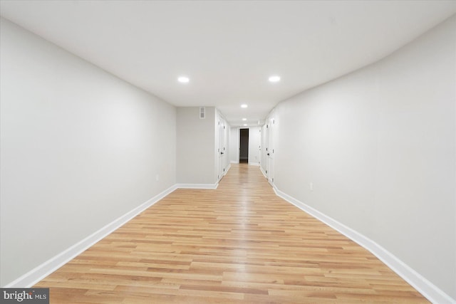 2312 Edmondson Ave, Baltimore, MD 21223 - corridor with recessed lighting, baseboards, and light wood-type flooring