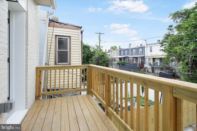 2312 Edmondson Ave, Baltimore, MD 21223 - wooden deck with a residential view