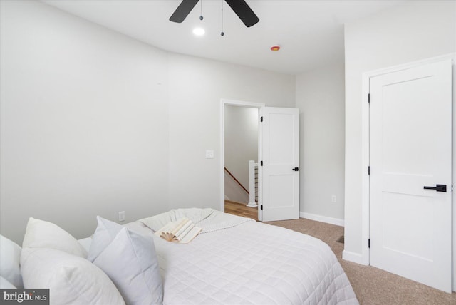 2312 Edmondson Ave, Baltimore, MD 21223 - bedroom featuring carpet floors, baseboards, and ceiling fan