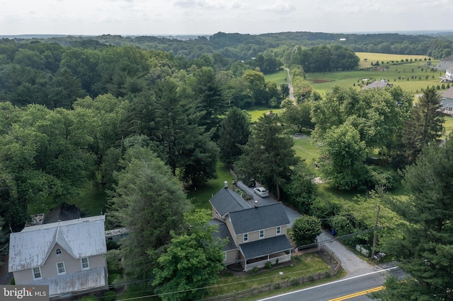 1501 Long Corner Rd, Mount Airy, MD 21771 - aerial view of property and surrounding area with a heavily wooded area