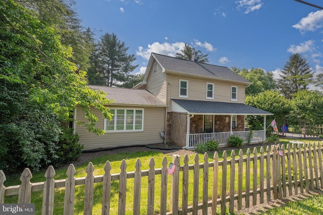 1501 Long Corner Rd, Mount Airy, MD 21771 - view of front of property with covered porch and roof with shingles