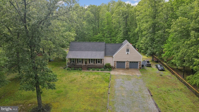 27076 Jennings Dr, Ruther Glen, VA 22546 - aerial view of property and surrounding area with a forest