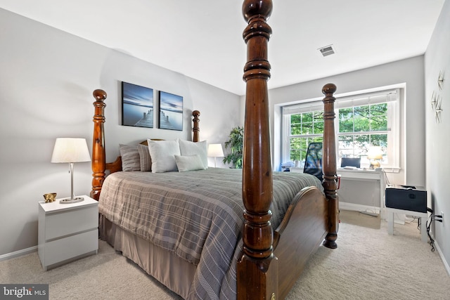 15807 Marlington Dr, Dumfries, VA 22025 - bedroom featuring baseboards, light carpet, and visible vents