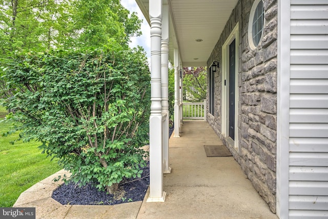view of patio / terrace featuring a porch