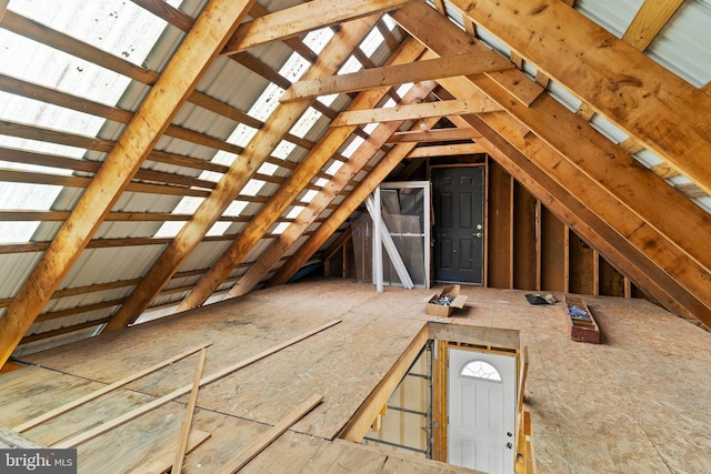 view of attic