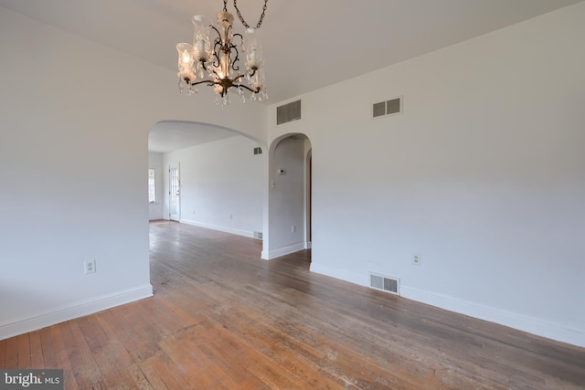 10 E Canal Rd, York, PA 17404 - unfurnished room featuring arched walkways, baseboards, and visible vents