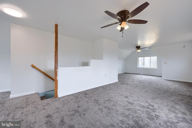 10 E Canal Rd, York, PA 17404 - additional living space with carpet flooring, baseboards, and a ceiling fan