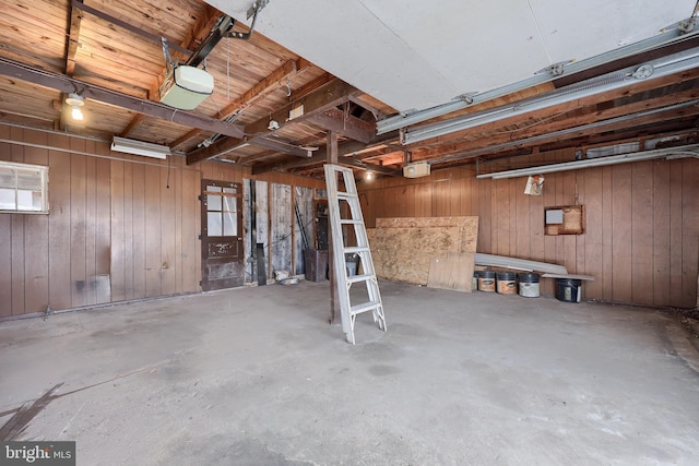 10 E Canal Rd, York, PA 17404 - basement with wood walls and a garage