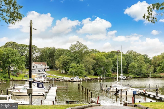 407 Stately Dr, Pasadena, MD 21122 - dock featuring a water view