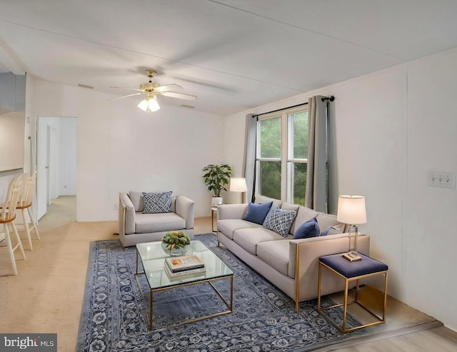 61 Brent Point Rd, Stafford, VA 22554 - living area with ceiling fan, lofted ceiling, and carpet floors