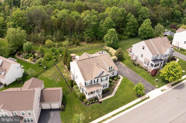 40999 Waxwing Dr, Leesburg, VA 20175 - aerial perspective of suburban area with a forest