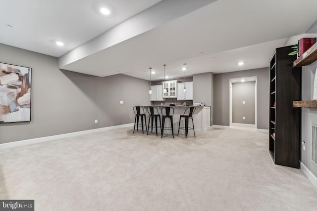 803 Rexford Way, Upper Marlboro, MD 20774 - dining room featuring light carpet, baseboards, and recessed lighting