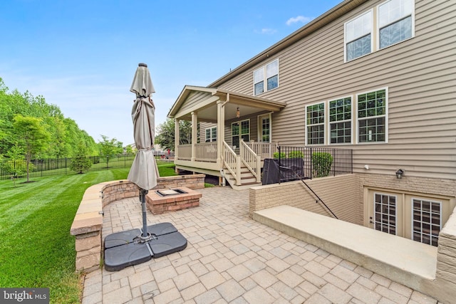 803 Rexford Way, Upper Marlboro, MD 20774 - view of patio / terrace with an outdoor fire pit