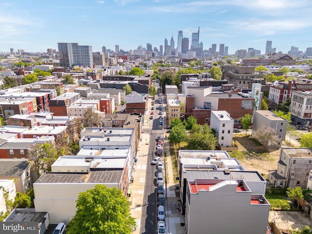 aerial view featuring a view of city
