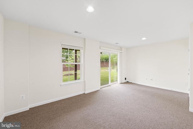 107 Bancroft Dr Unit 96, Fredericksburg, VA 22405 - spare room with baseboards, carpet floors, and recessed lighting