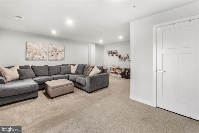 10732 Lamoka Ln, New Market, MD 21774 - carpeted living room with recessed lighting and baseboards