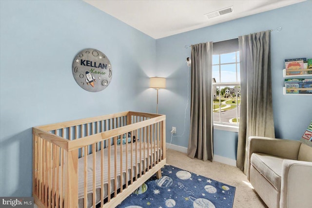 10732 Lamoka Ln, New Market, MD 21774 - carpeted bedroom featuring a nursery area and baseboards