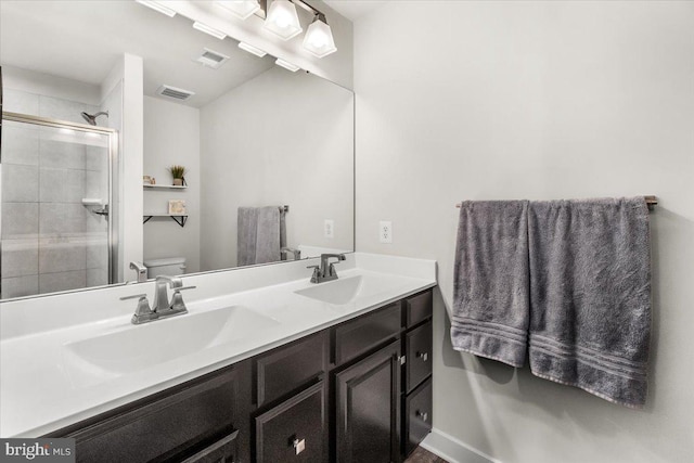 10732 Lamoka Ln, New Market, MD 21774 - full bath with toilet, a shower stall, and double vanity