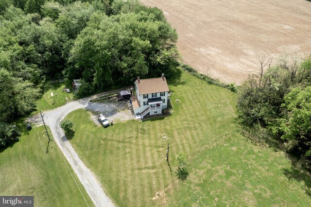 aerial view of sparsely populated area