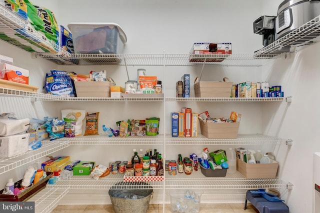view of pantry