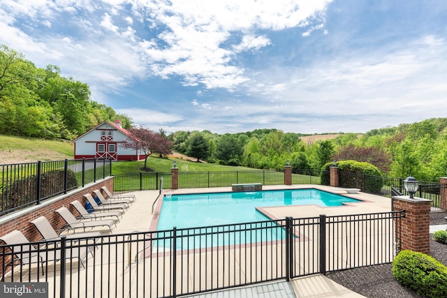 view of pool with a patio