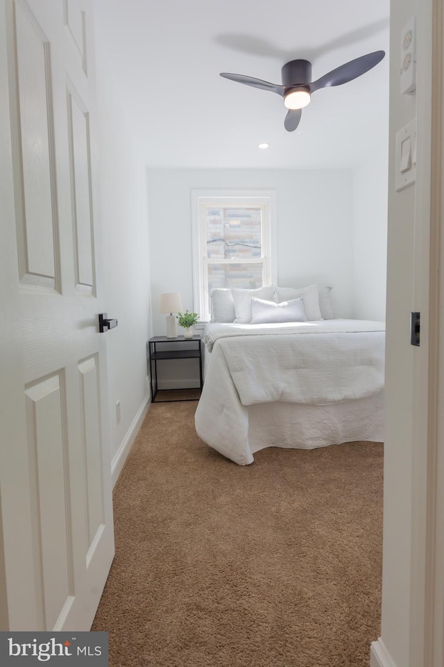 5446 Varnum St, Bladensburg, MD 20710 - carpeted bedroom featuring baseboards and a ceiling fan